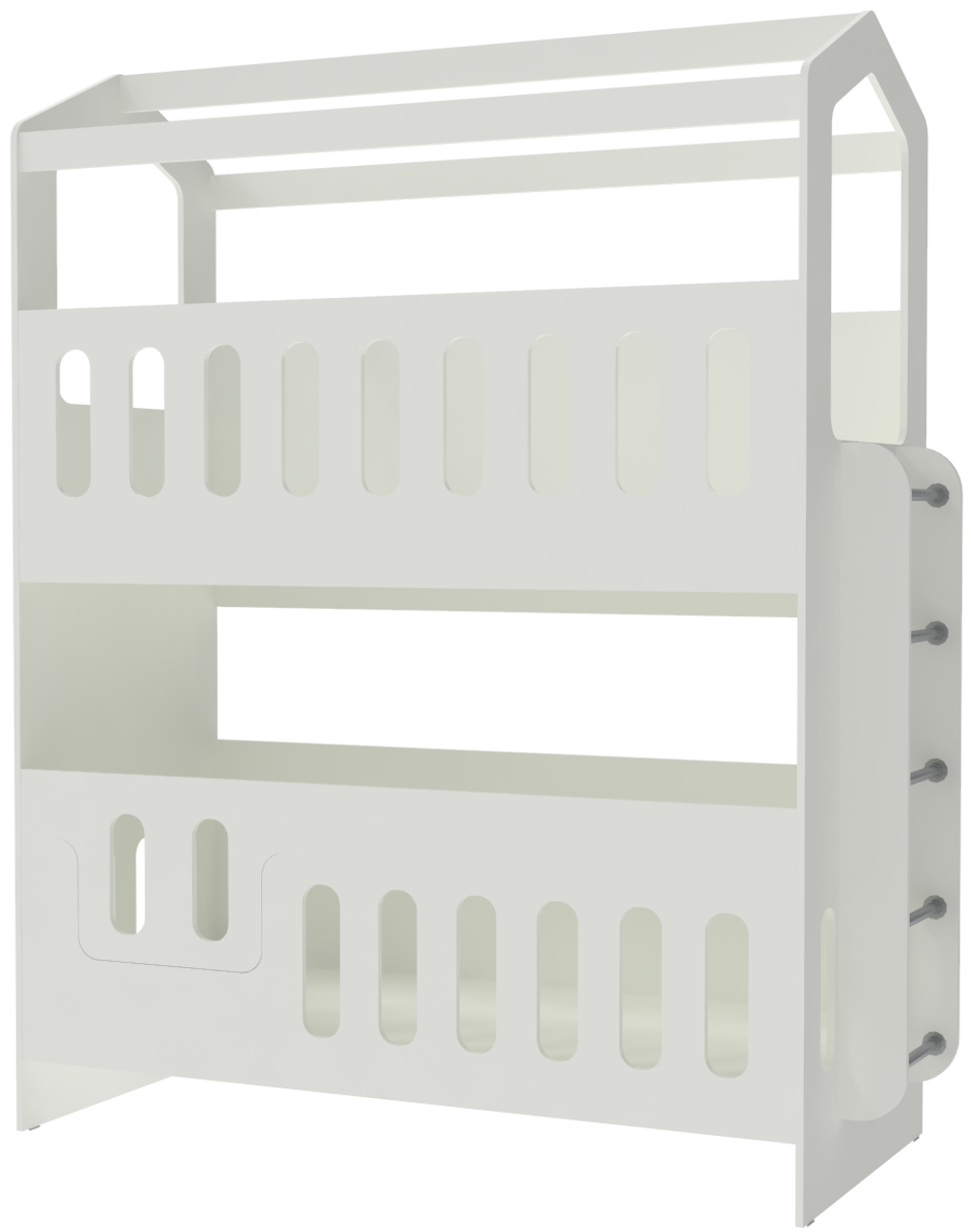 Двухъярусная кровать КарИВи Сказочный домик КарИВи ДС-300 80x180 Белый