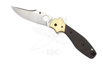 Складной нож Spyderco Schempp Bowie C190CFP c клинком из стали CPM-S30V, рукоять карбон