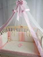 Арт.77782 Набор в детскую кроватку для новорожденных - Сочная Пудра 11пр