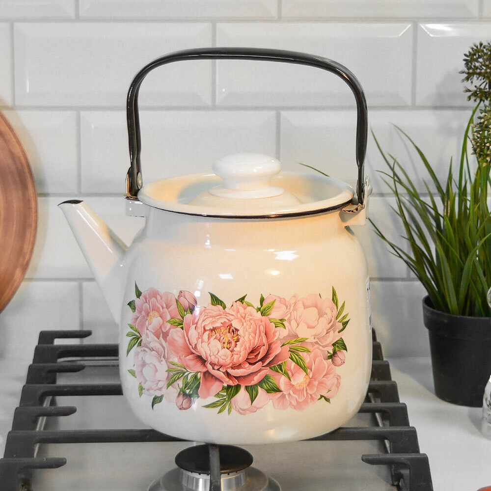 Чайник 3,5л "Букет пионов"