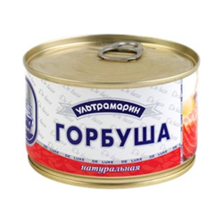 Горбуша Ультрамарин Натуральная 240г Сух. Вес 188г ж/б Ключ