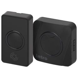 Звонок дверной Intro MP101 беспроводной RGB подсветка от сети чёрный 36 мелодий | Электрозвонки беспроводные