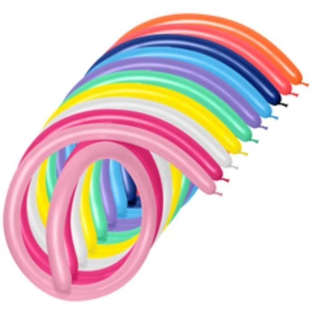 Шар воздушный для моделирования Alingar, "Пастель+неон", ассорти, 100 шт., пакет с европодвесом Шар воздушный для моделирования Alingar, "Пастель+неон", ассорти, 100 шт., пакет с европодвесом