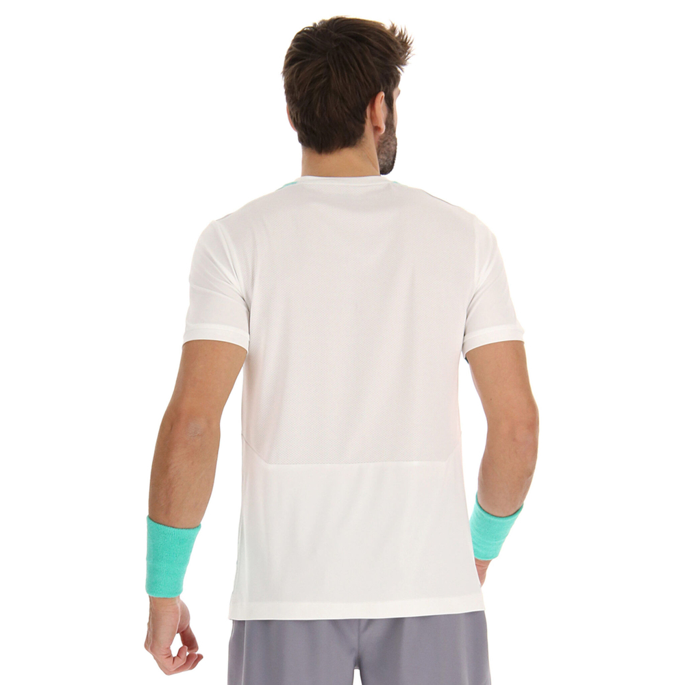Мужское теннисное поло Lotto Top IV 1 T-Shirt Men - White, Green