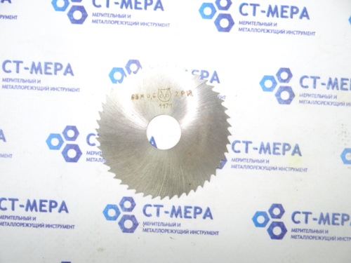 Фреза отрезная по металлу 63х0.6х16мм. z=48 Р18 без фаски без ш/п