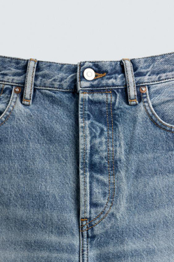 ZARA ДЖИНСЫ RELAXED STRAIGHT FIT - LIMITED EDITION, СИНИЙ