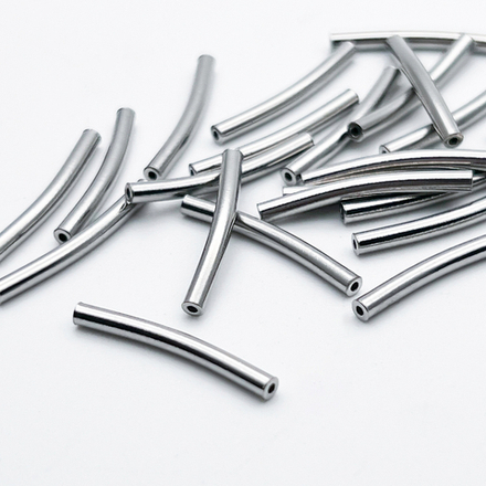 Бусина Трубочка, сталь, размер 20*2 мм, цена за 10 штук