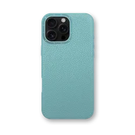 Чехол для iPhone 16 - Зернистая кожа - голубой