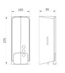Диспенсер для мыла с кнопкой 1000 мл. ABS CLASSIC 03040.W белый