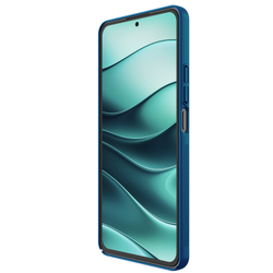 Тонкий жесткий чехол синего цвета (Peacock Blue) от Nillkin для Xiaomi Redmi Note 14 5G, серия Super Frosted Shield