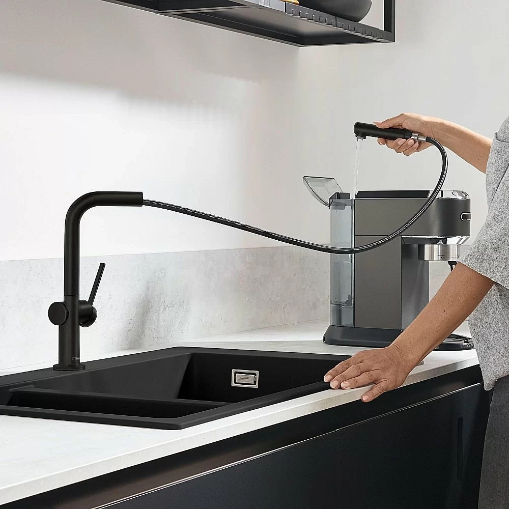 Смеситель для кухни Hansgrohe Talis M54 72808670 черный матовый