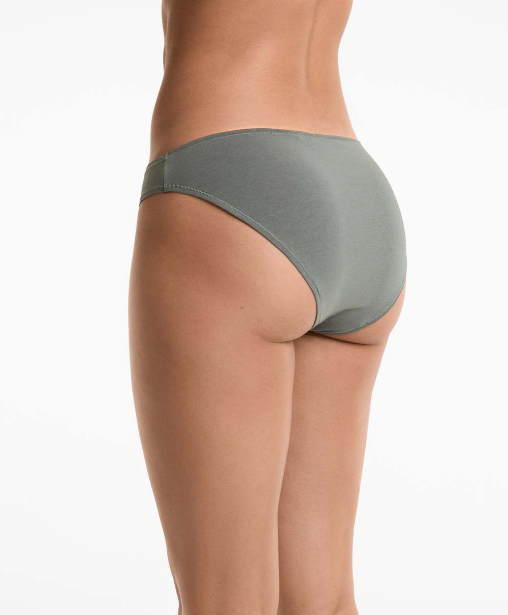 OYSHO Набор из 5 пар классических трусов из хлопковой смеси, зеленый