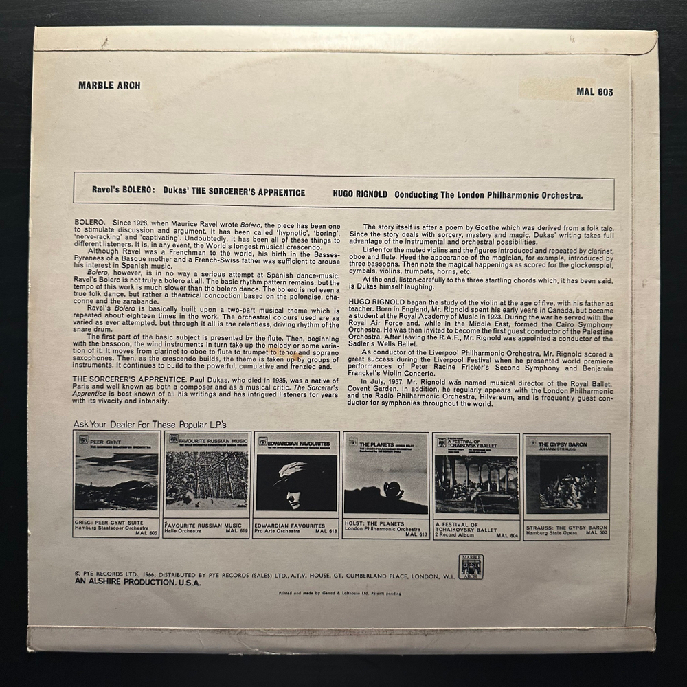 Равель - Болеро (Англия 1966г.)