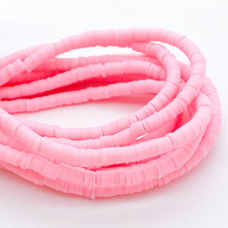 Бусина-диск, цвет фламинго, размер 4 мм, цена за нить 40 см