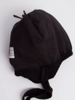 Шапка детская зимняя на завязках с помпоном