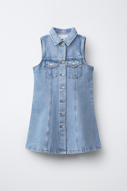 ZARA ДЖИНСОВОЕ ПЛАТЬЕ, СИНИЙ