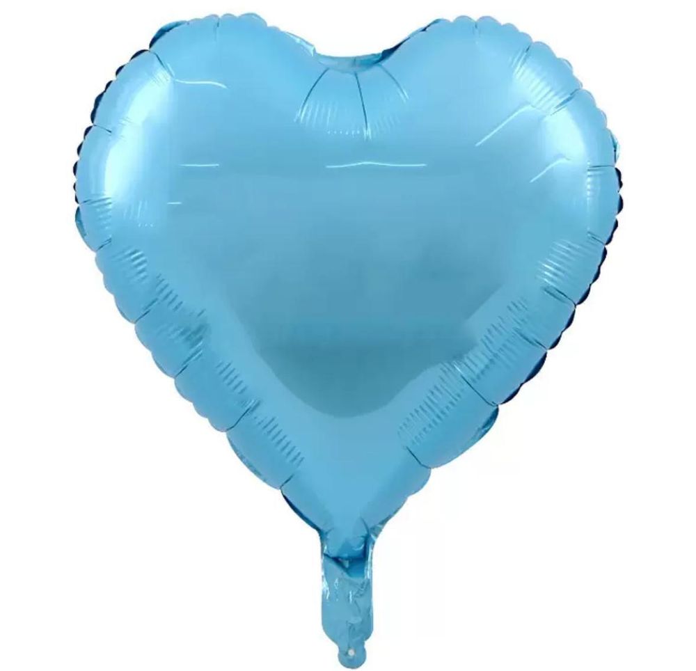 Шар Сердце Голубой 18&quot;/45 см
