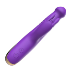 Фиолетовый вибратор-кролик 22,4см со стимулятором клитора и возвратно-поступательными движениями I-Moon Beauty MY-206 Purple
