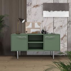 Тумба под ТВ Арт Колор matte 117см Стайл Сильвер Зеленый нефрит матовый