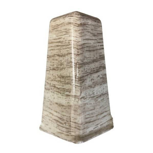 Угол наружный для плинтуса ПВХ Aberhof 70мм, 7135 Дуб Платиновый (2 шт)