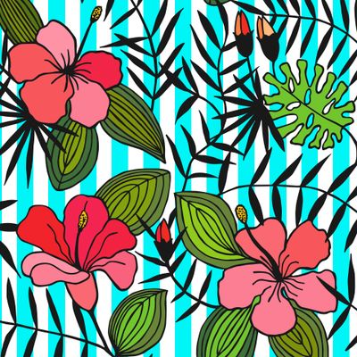 Seamless tropical pattern.