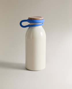 Zara Home бутылка из нержавеющей стали, цвет бежевый, 17 см