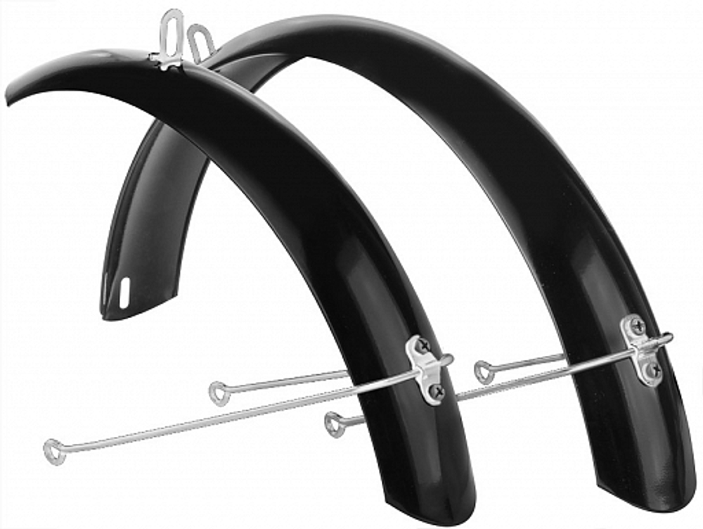 Крылья 16" полноразмерные стальные чёрные Flyte