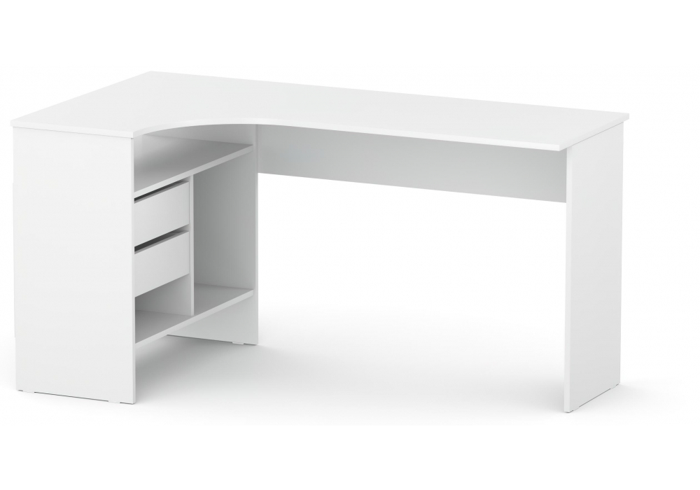 Компьютерный стол Woodville СПм-25 левый белый