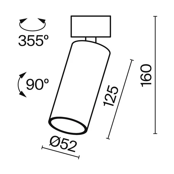 Потолочный светильник Фокус / FOCUS LED 12 Вт 4000 К 50° Technical c055cl-l12b4k-w-b