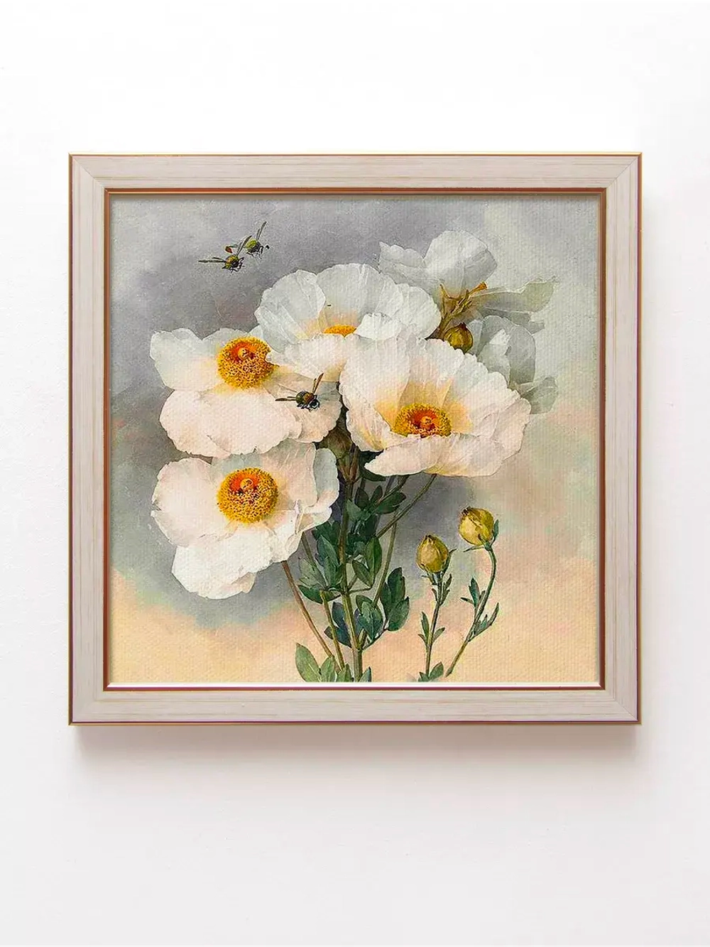 Картины на стену интерьерная на холсте 4 шт, 23*23 см