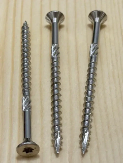 Конструкционный саморез по дереву 5х80 потай, Nickel -TX25, (200 шт)