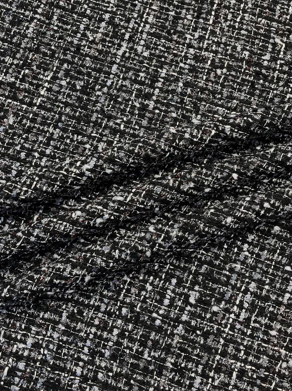 Твид вискоза с п/э и люрексом Chanel серебристо-черный