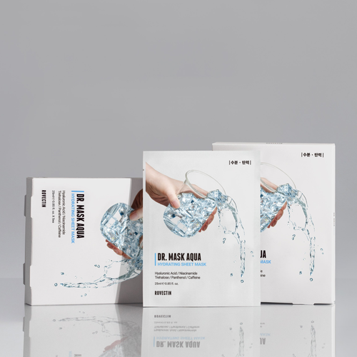 Rovectin Набор увлажняющих тканевых масок для лица - Skin essentials Dr. mask aqua, 5шт*25мл