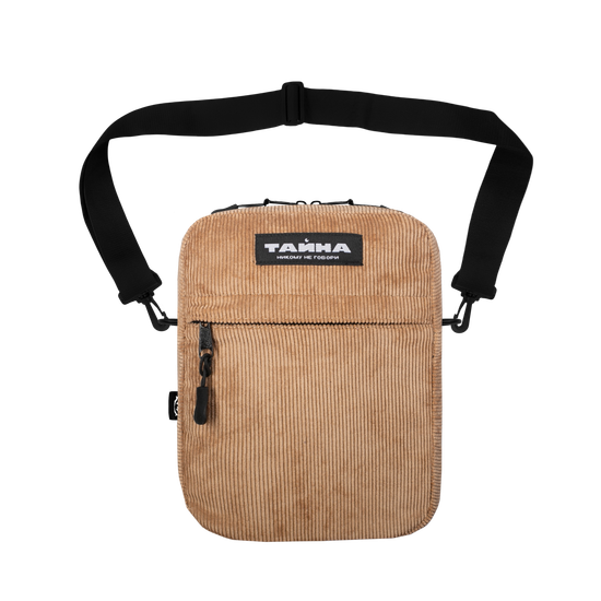 Сумка ТАЙНА через плечо  вельвет песочный