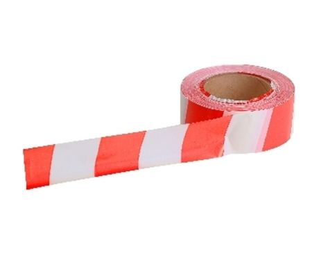 Лента для ограждений ЛО-200 "ЗЕБРА" (красно-белая) 50 мм (по 200 м) 35 микрон