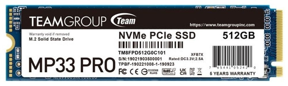 SSD Team Group TM8FPD512G0C101 512 ГБ