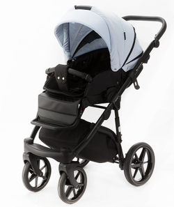 Детская коляска Adamex Nola 2 в 1 N-PS24 (ГОЛУБОЙ+ ГОЛУБАЯ КОЖА)