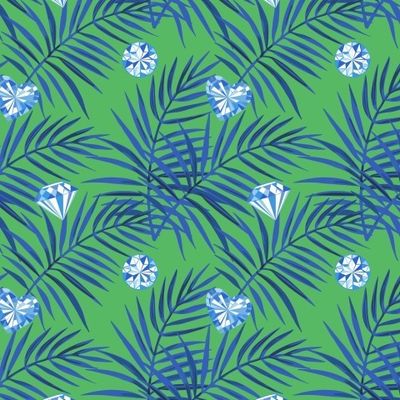 Пальмовые листья с кристалами