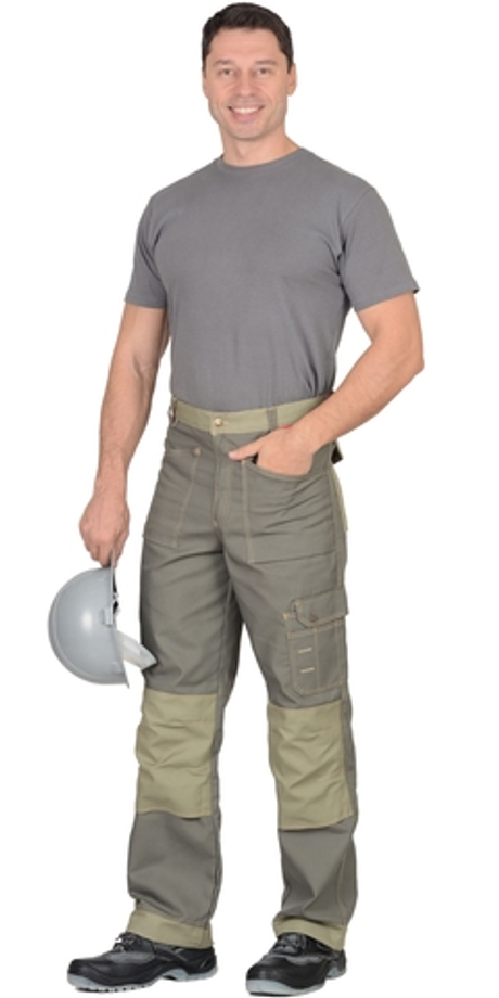 Брюки "ВЕСТ-ВОРК" бежевые с черным (ЧЗ)