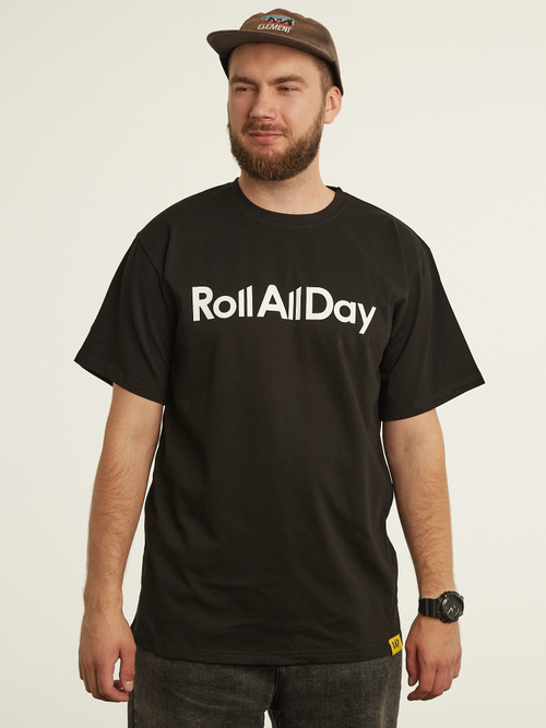 Футболка RollAllDay Retrowave черная