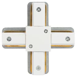 Коннектор питания ЭРА TR-1PA-СX WH для однофазного шинопровода X-образный белый