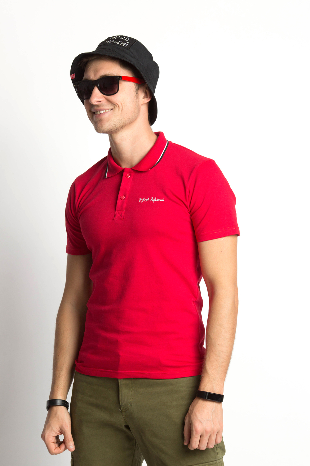 Футболка поло Город Горький красная красный