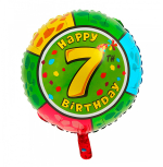 Шар-круг Happy Birthday с цифрой