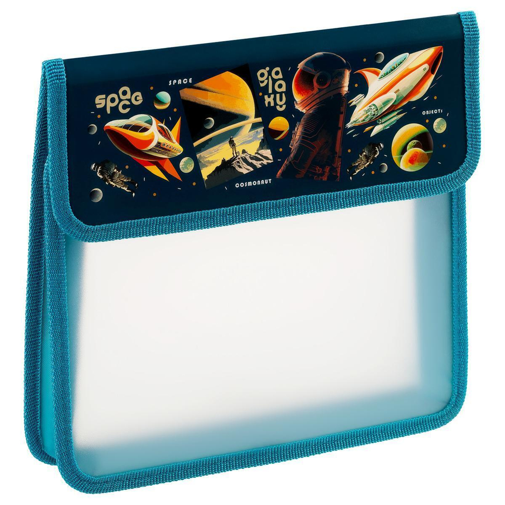 Папка для тетрадей А5 1 отделение на липучке "Galaxy" (Спейс)