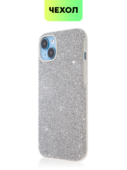 Чехол BROSCORP для Apple iPhone 14 Plus оптом (арт. IP14PLUS-CRYSTAL-SILVER)