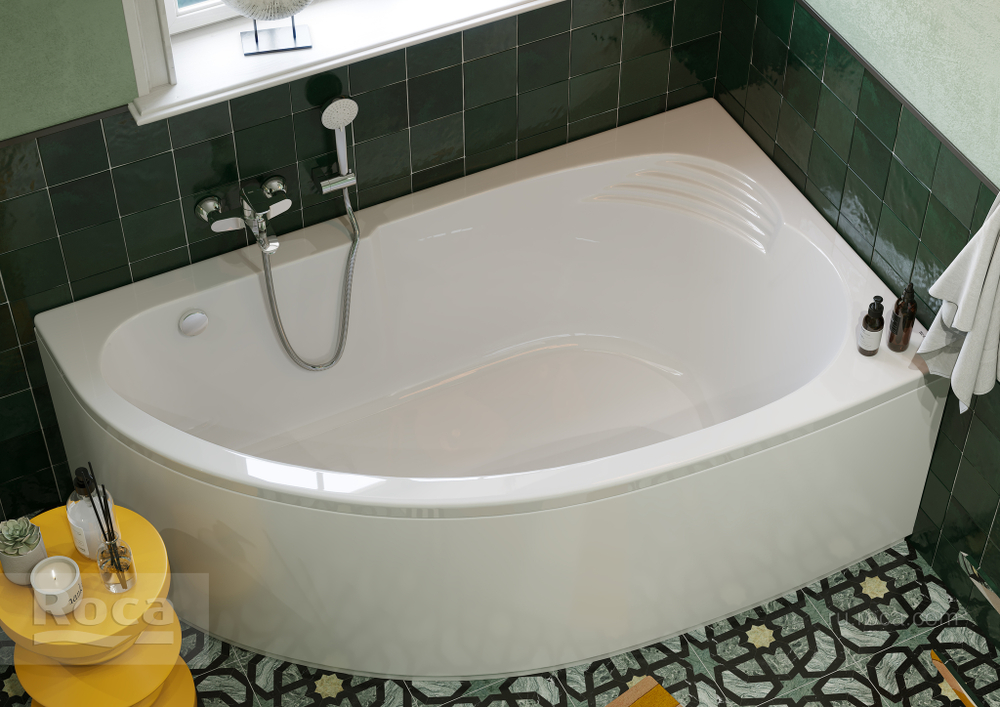 Акриловая ванна Roca Merida 170х100 асимметричная левая белая ZRU9302992