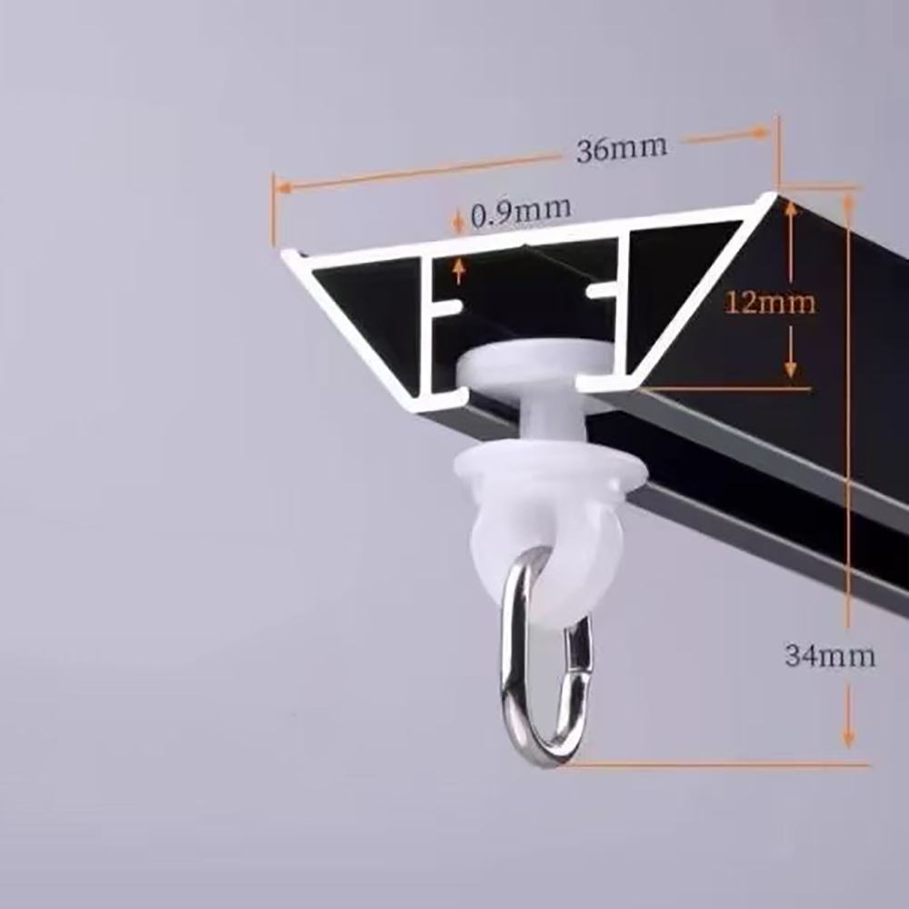 Алюминиевый карниз для штор, потолочный, однорядный / двухрядный