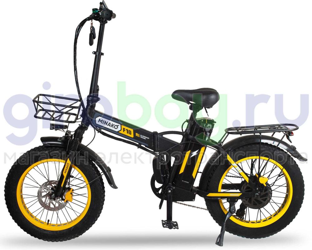Электровелосипед Minako F10 Pro 2025 года (48V/20Ah) - Желтый обод фото №2