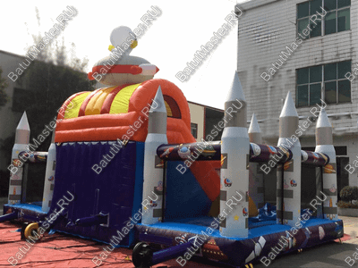 Коммерческий надувной батут "Покоряем космос" 10*6*4 м