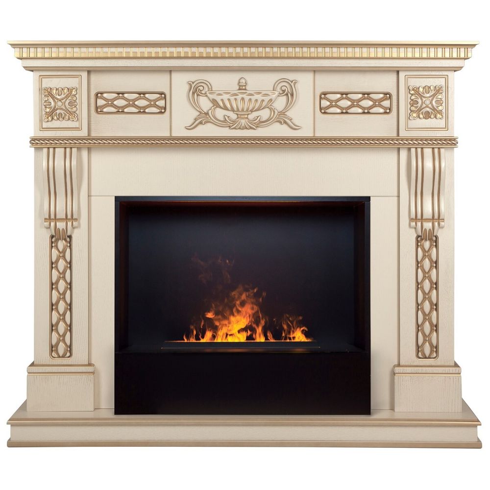 Электрокамин RealFlame Corsica Lux 25,5/26 WT с очагом 3D Cassette 630 Black Panel